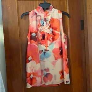 Loft Floral sleeveless top size M